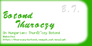 botond thuroczy business card